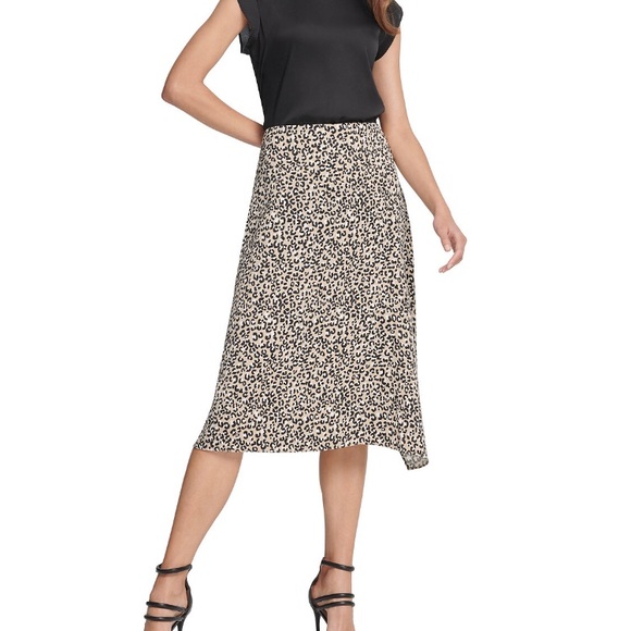 DKNY animal print midi skirt NWT - Picture 1 of 5
